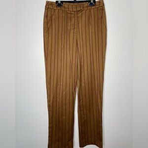 BROWN pink pinstripes trousers